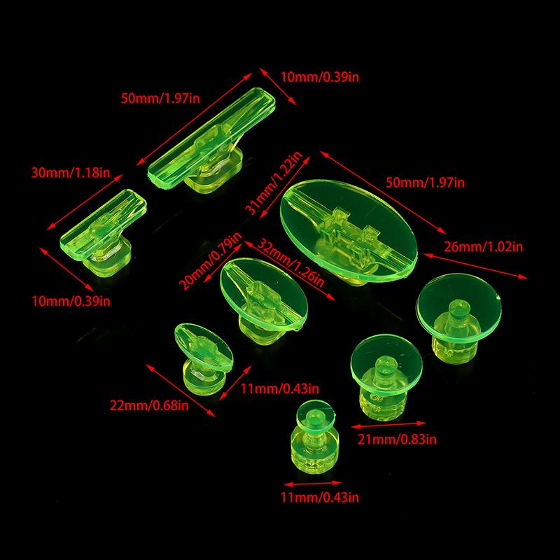 8Pcs Paintless Auto Dent Repair Tools Bump Pit Dent Puller Tabs Suction Cup Glue Tabs Body Hail Dent Removal Kit