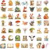 50PCS Fairy Tale Animals Sticker Notebook Skateboard Landscape Bicycle Laptop Luggage Creative Decorative Aesthetic Stickers