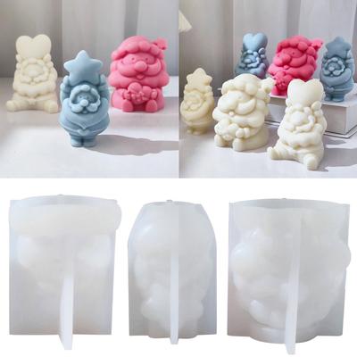 Weihnachtsmann Liebe Stern Deko Kerze Silikonform Harz Epoxid Weihnachten Basteln DIY Ornament Schmuck Kerzenherstellung Werkzeug