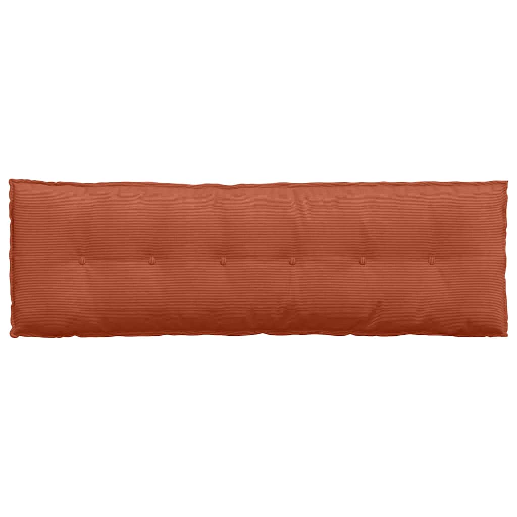 Back Cushion Red Orange 160 x 50 cm Cord Fabric