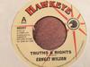 7inch Record ERNEST WILSON  Truths  Rights HE097 Hawkeye UK Reggae Ska  Dub Used