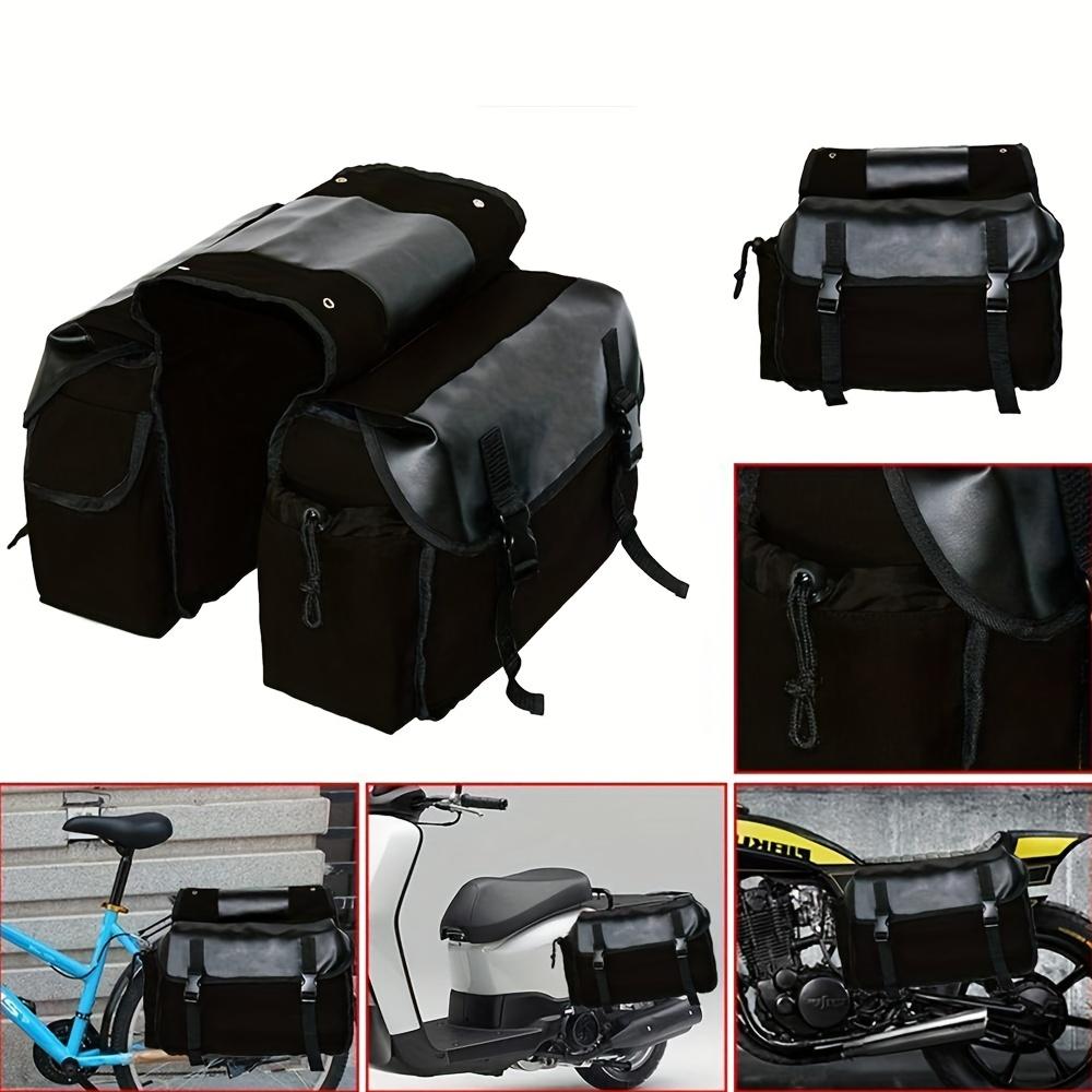 Multifunctional Motorcycle Side Bag, Large Capacity Pannier Bag Heavy-Duty Canvas Gear for Moto Storage