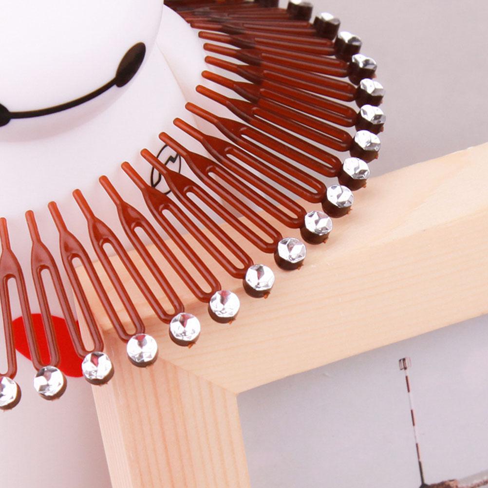 4 Pcs Elastic Hair Band Rice Noodle Comb Spring Wig Comb Fashion Hair Band Hair Combs