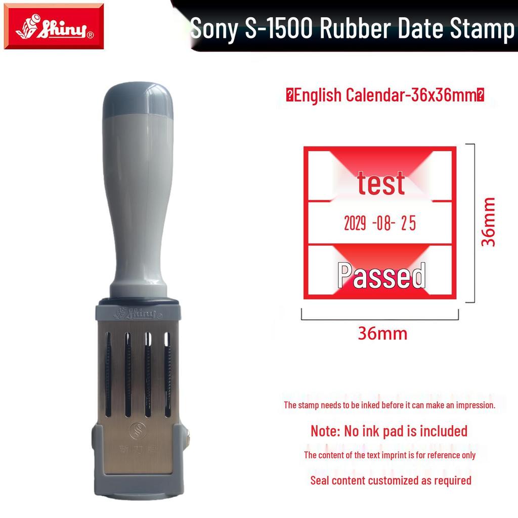 Adjustable Date & Custom Name Rubber Stamp - Shiny Dial, Personalized & Handmade Engraving