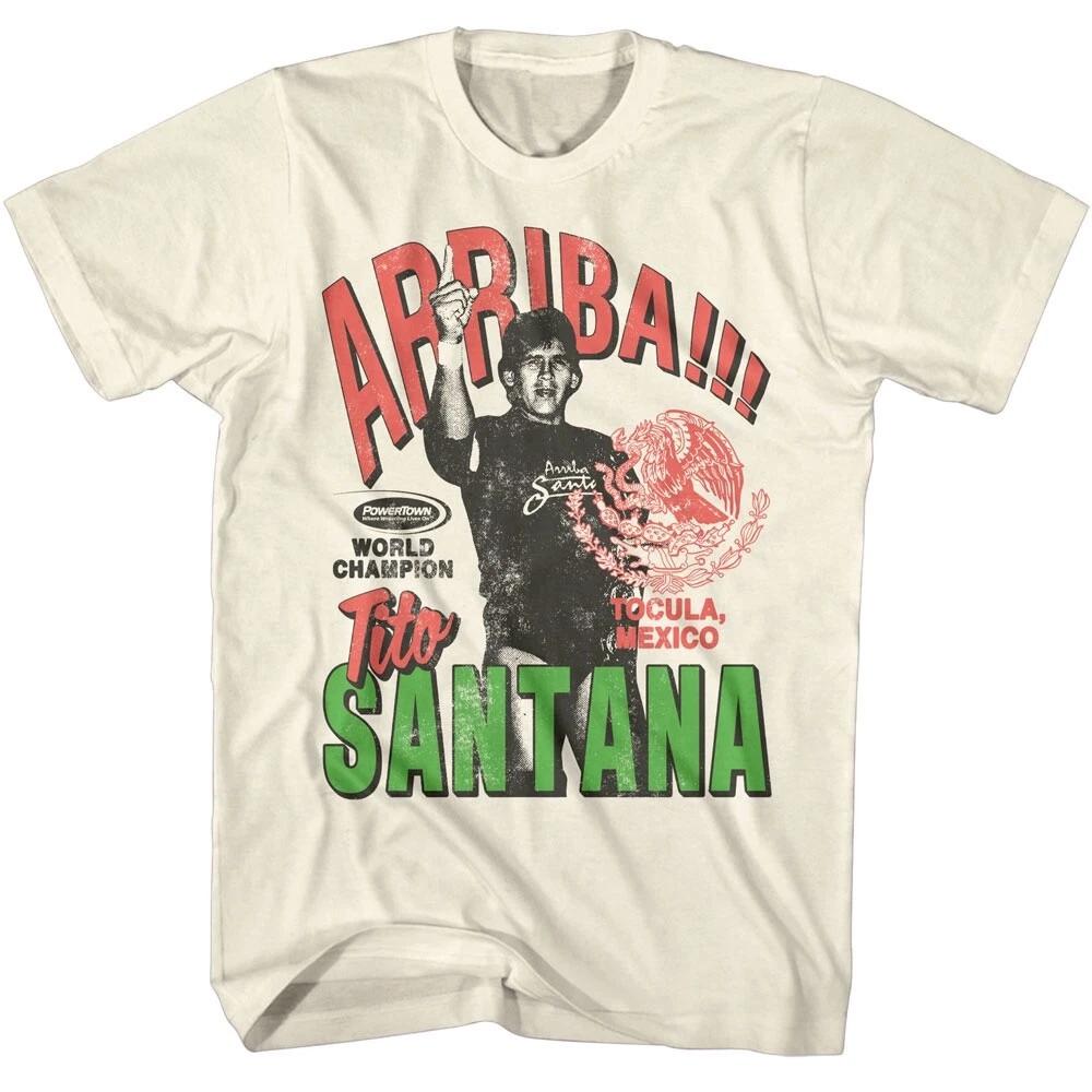 

Powertown Tito Santana World Champion Men s T Shirt Arriba Wrestling Mexico S
