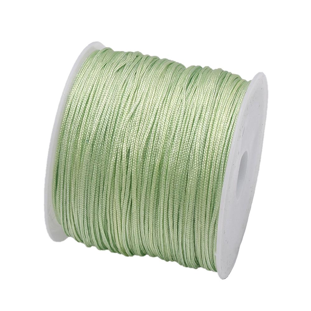 50Yds 0.8mm Crafts Nylon Cord For Jewelry Making Beading Braided Nylon Satin String for Bracelets Rattail Trim Chinese Knot