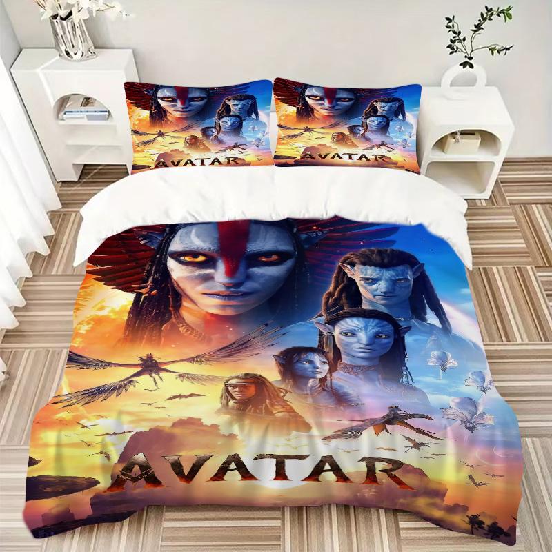 Avatar Frontiers Pandora Ensemble de literie 3 pièces Housse de couette avec 2 taies d'oreiller Cadeau d'anniversaire pour la maison