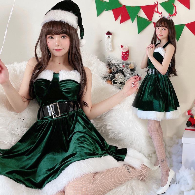 Santa Claus Sexy Tube Top Cosplay Dress Christmas Dress Women's Christmas Costume