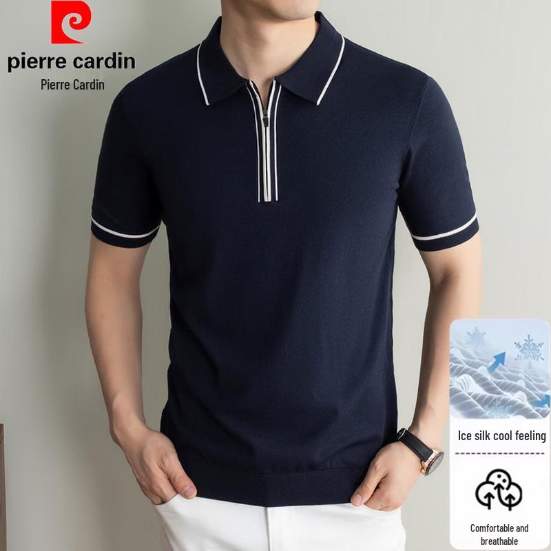 Pierre Cardin Men s Summer Half-Zip Polo Shirt XXL
