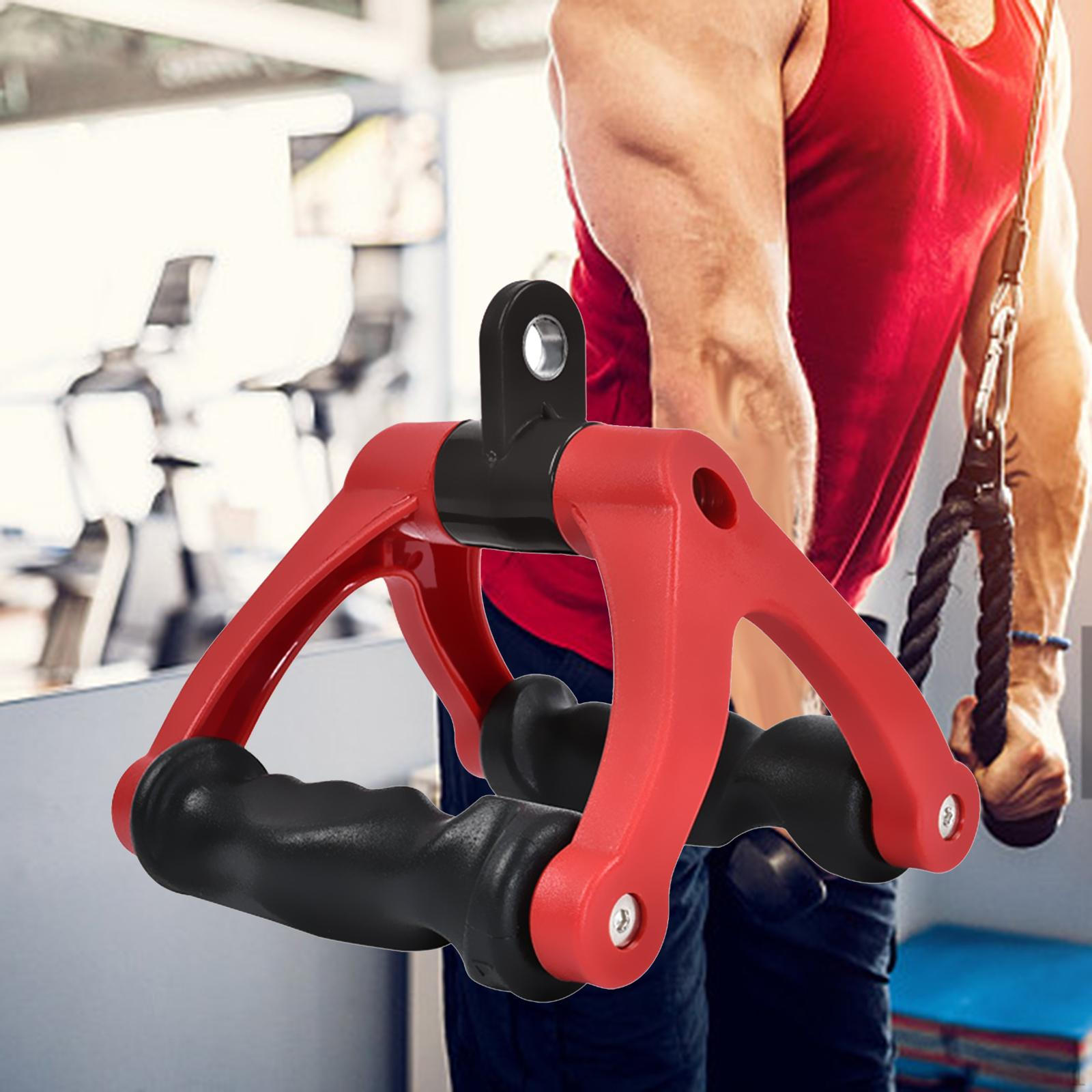 Двойная D-образная рукоятка для гребли Трос для тяги Тренировка спины Тренажерный зал Силовая тренировка