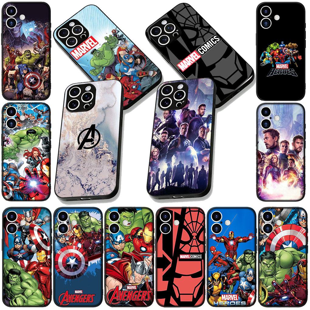Avengers Marvel Hulk Iron Spider Man Phone Cover for Samsung Galaxy S22 S21 S20 FE Ultra Plus A35 A36 A55 A37 A33 A34 A57 Case
