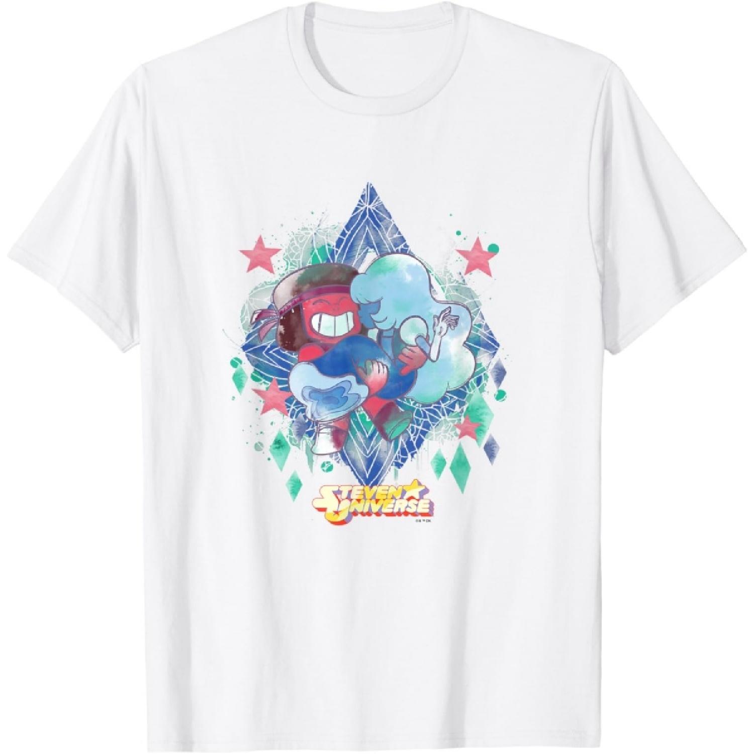 Steven Universe Ruby & Sapphire Watercolor Faded T-Shirt S белый