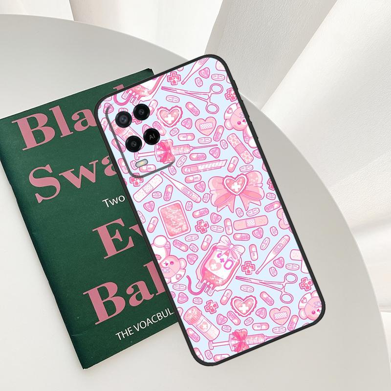 Medical Medicine Case For Oppo A58 A78 A98 A15 A16 A17 A52 A72 A76 A96 A54 A74 A94 A57 A77 A54S A57S Cover
