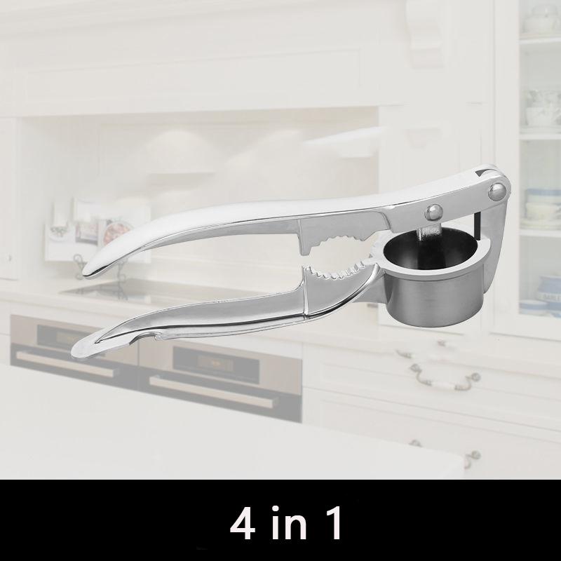 Multi-functional Garlic Press Stainless Steel Garlic Crusher Mincer Kitchen Gadgets Manual Vegetables Ginger Grinder Easy Clean