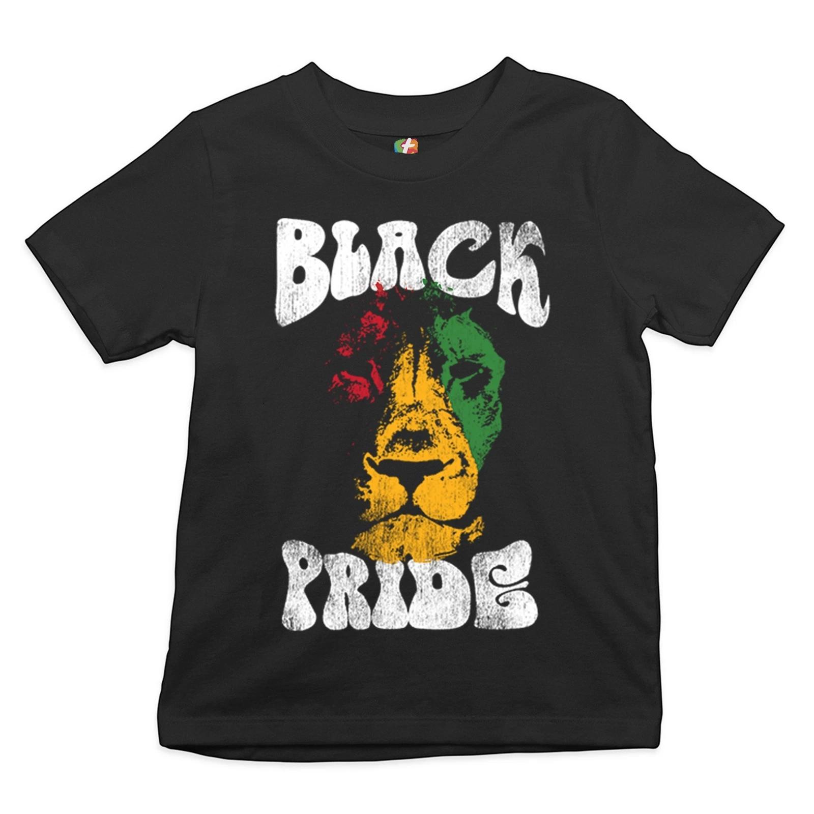 Black Pride Youth kids boys T-Shirt Black Culture Equality BLM African Lion Kids 100