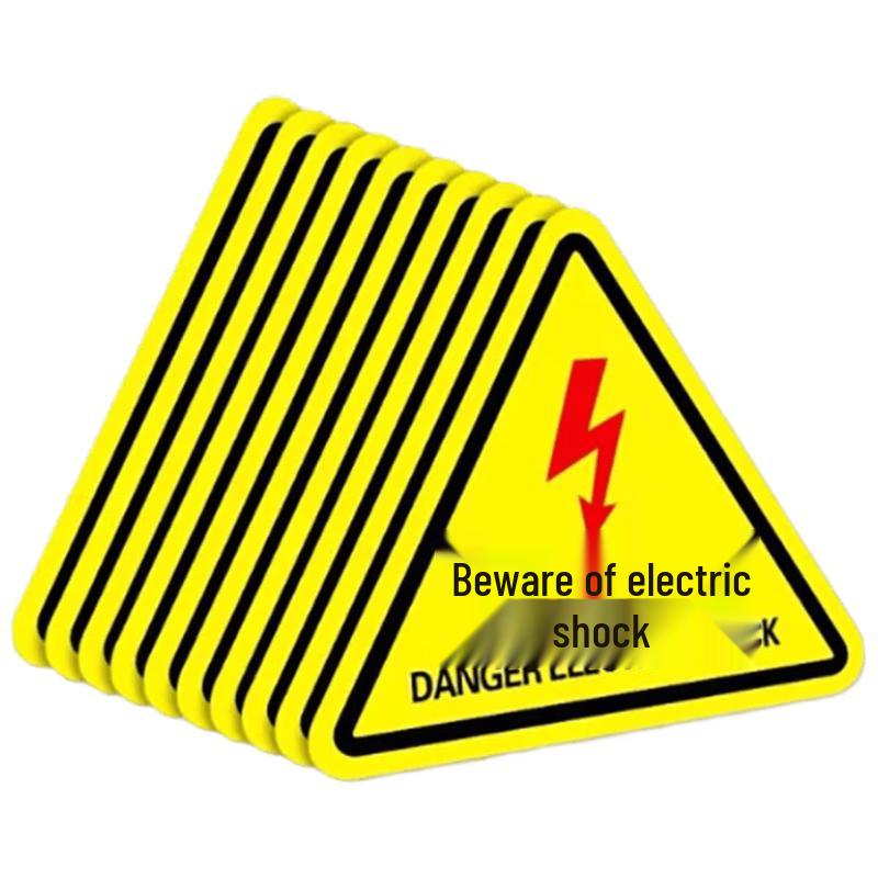 Electric Hazard Triangle Warning Sticker