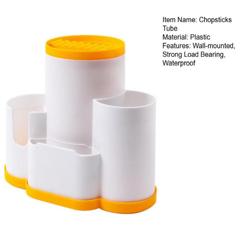 Plastic Drain Chopsticks Tube, Household Creative Chopsticks Cage, Kitchen Spoon Storage Rack, Tableware Storage Box, Chopsticks Basket