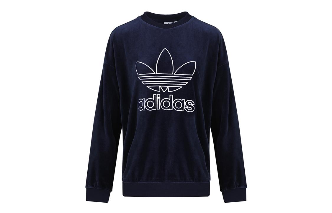 Adidas Originals CREW SWEATSHIRT Sweatshirts Women s Navy Blue Crew Neck Moderate Regular GD2285 36