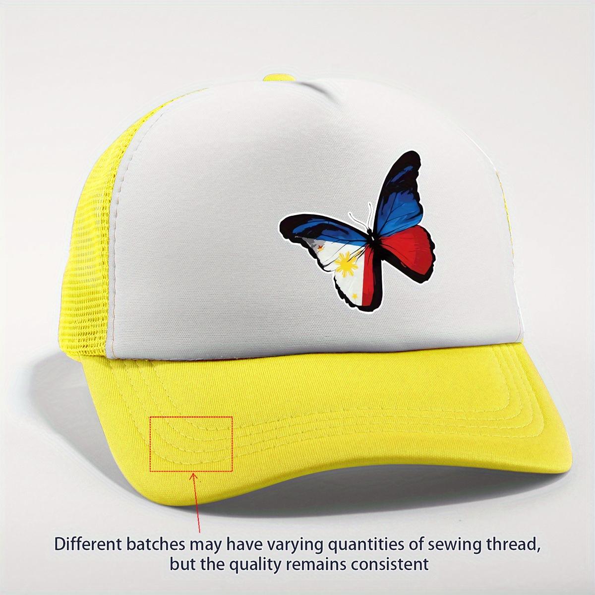 

Philippine Flag Butterfly Trucker Hat Adjustable Mesh Back Baseball Cap Casual Summer Headwear One Size