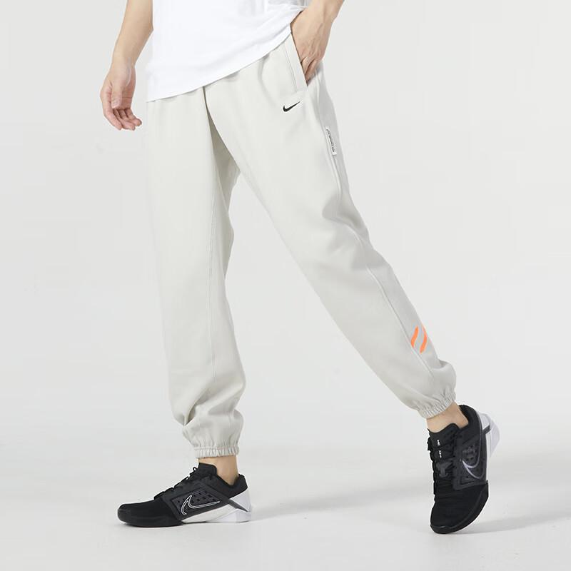 Nike Side Letter Print Running Fitness Training Casual Knit Sports Pants Men Bottoms Off-White FV4028-072