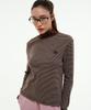 CENTAUR.KR Centaur Emblem Stripe Turtleneck_Brown