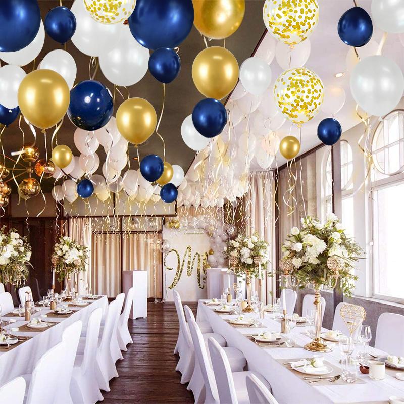 40pcs Navy Blue Balloon Set Wedding Kids Birthday Party Latex Confetti Balloons Garland Graduation Party Decoration Baby Shower