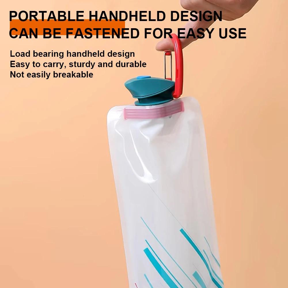 Outdoor Cycling Sports Water Bottle, 700ml Mountaineering Portable Water Cup, PE Plastic Folding Water Bag, Gift Promotion