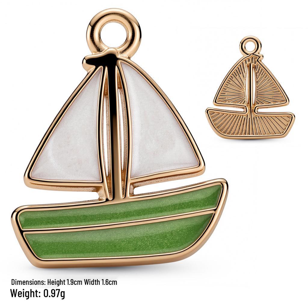 Colorful Alloy Ocean Charm Pendant for DIY Bracelets & Keychains