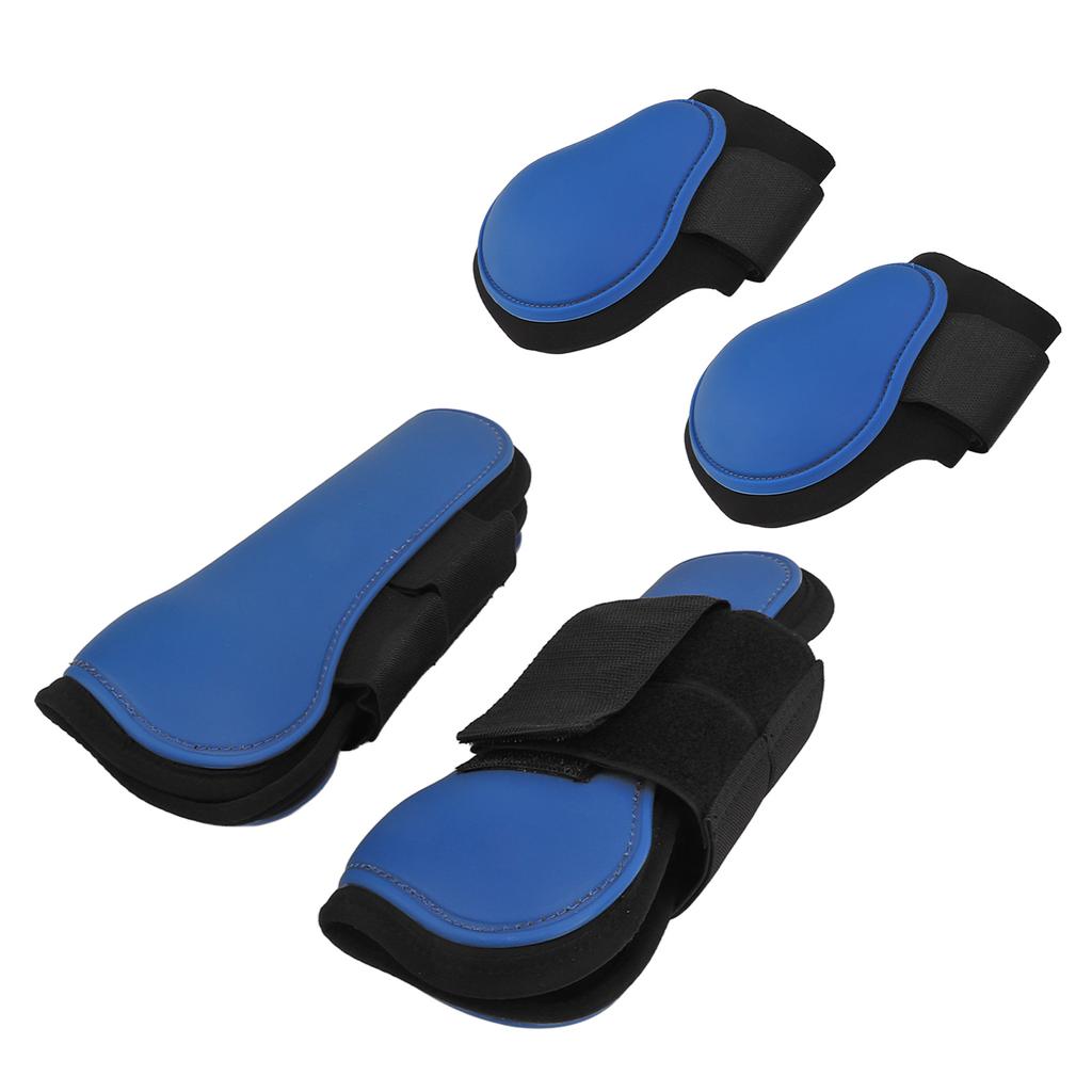 4pcs Horse Leg Guard Convenient PU Neoprene Horse Support Boots for Racing Jumping TrainingSet of