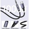 Câble audio - UGREEN - Type-C / Jack 3,5mm - Nylon Tréssé - 1M - Blanc