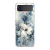 Transparent Phone Case For Samsung Galaxy Z Flip 3 4 5 6 7 Hard Folding PC Z Flip3 Flip4 Cover Ink Wash Painting Flower