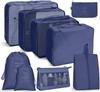 Travel Storage Bag Set Six-Piece Set Seven-Piece Eight-Piece Set Folding Toilet Bag Clothes Storage Bag Bundle Travel Bag