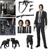 Medicom Toy Mafex 085 John Wick Kapitel 2 Actionfigur mit austauschbaren Köpfen und Boxverpackung