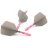 CUESOUL ROST T19 Shaft Integrated Flight Big Wing Gray Flight Pink Set of 3 Shape, Two-Tone Color, S, + Shaft, (CS-AK5711-5S)