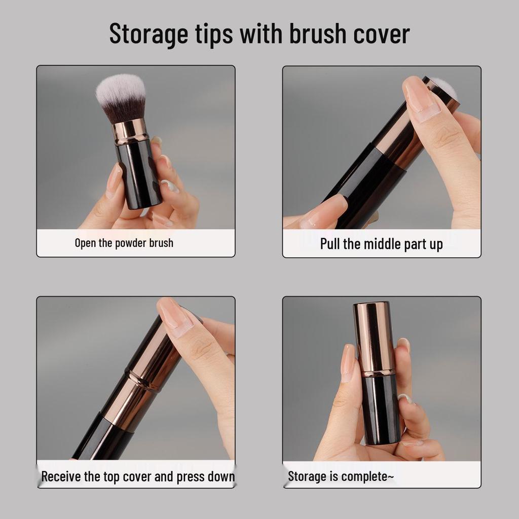 Przenośny, wysuwany pędzel do konturowania pudru: Kompaktowe, wielofunkcyjne narzędzie do makijażu