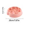 Cartoon Donut Slow Feeder Dog Cat Bowl Anti-Choke Non-Slip Pet Feeding Dish Large Capacity