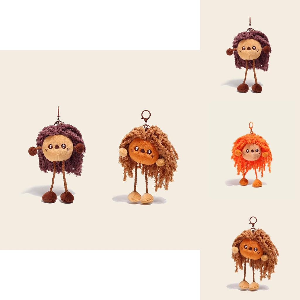 Quirky Colorful Potato Girl Plush Keychain Trendy Unique Design For Keychains