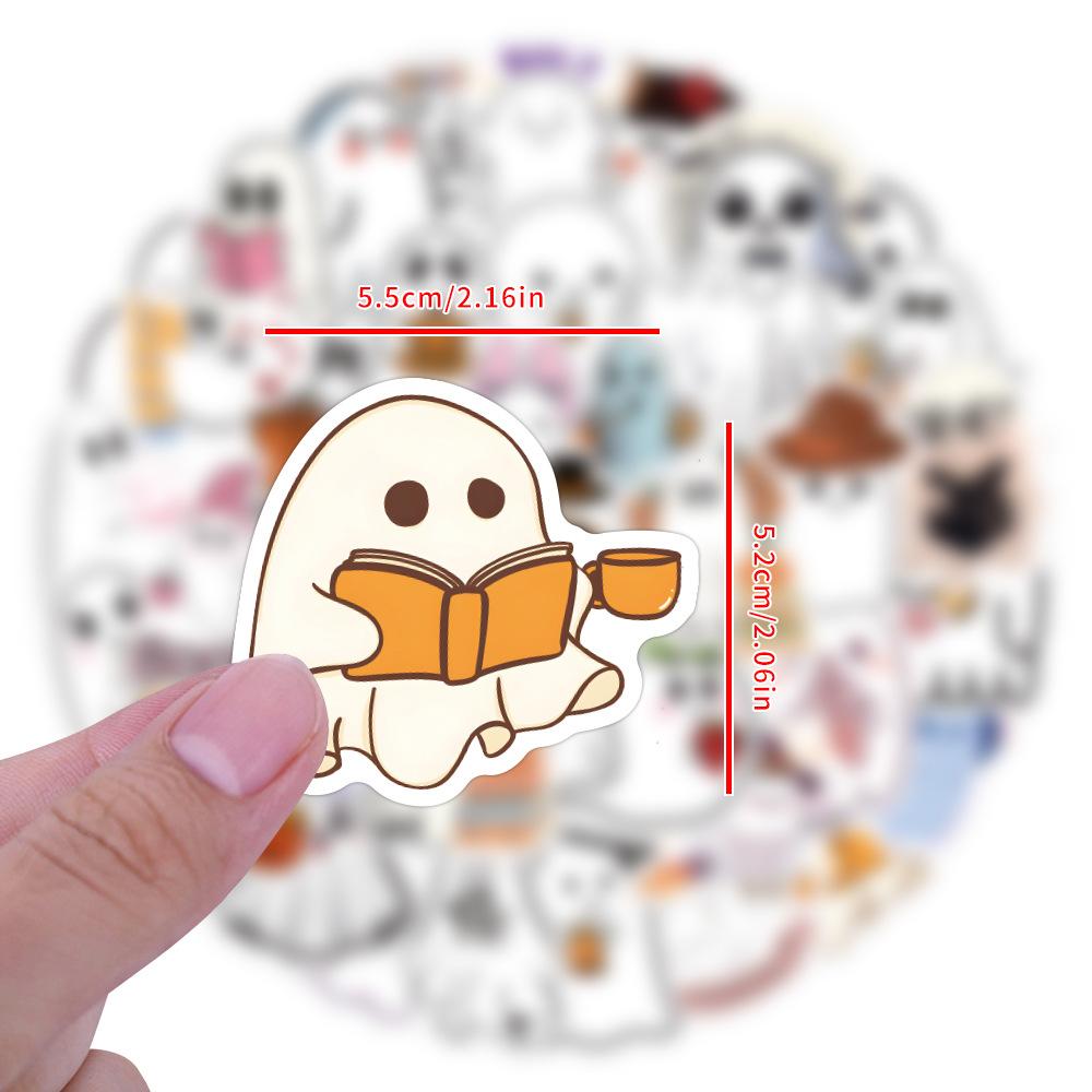 60-120 Cartoon Cute Ghost Ghost Stickers Wind Ghost Assembly Ghost Series Graffiti Stickers