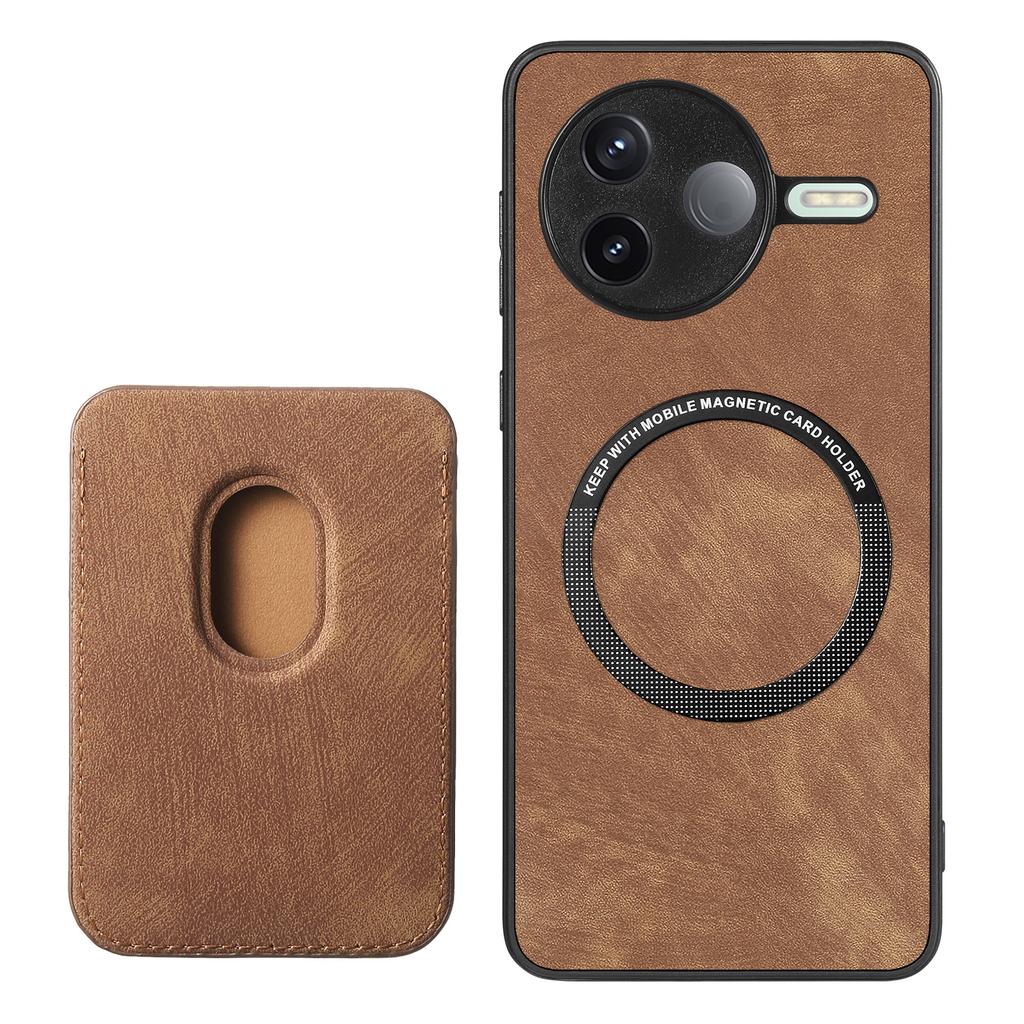 For Xiaomi Poco F7 Pro 5G/Xiaomi Redmi K80 5G Case Magnetic Case Leather Back Cover with Detachable Card Holder