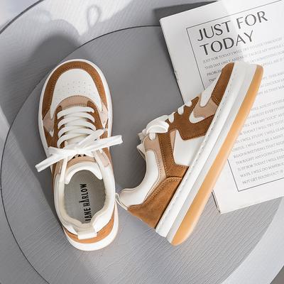 Scarpe Retro da Donna Dexun Scarpe a Punta Larga Brutte Carine con Zeppa Casual Versatili Scarpe Bianche Scarpe da Skate Moda