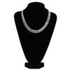 14mm 3D Zircon Hip-Hop Cuban Chain & Water Wave Bracelet for Men