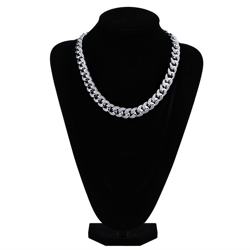 14mm 3D Zircon Hip-Hop Cuban Chain & Water Wave Bracelet for Men