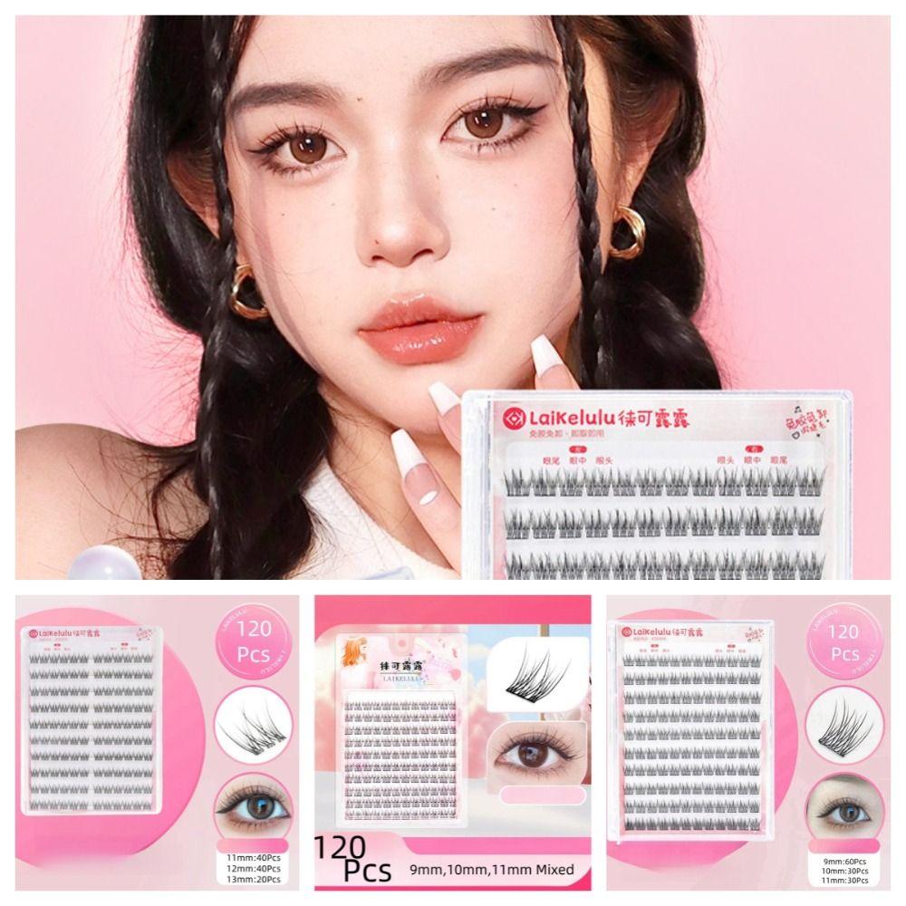 

Curled Glue Free Fake Eyelashes Soft Cluster False Lashes Self Adhesive False Eyelashes Party Style C