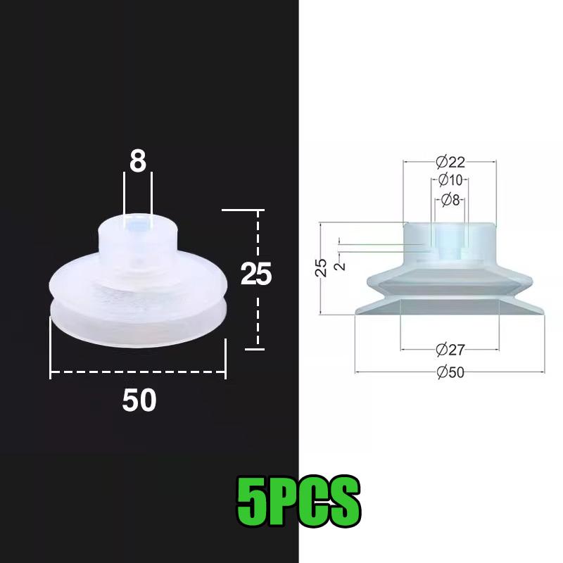 5Pcs Dp Large Vacuum Silicone Suction Cup Single Layer Robot Industrial Pneumatic Accessories Strong Suction Nozzle