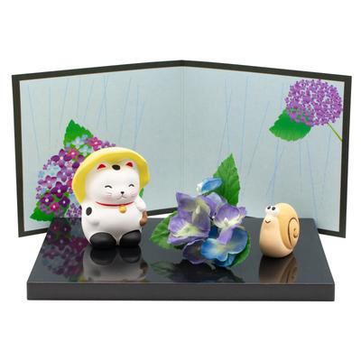 Banko Ware Ornament, Interior Object, Tabletop Decoration [Japanese Seasonal Series] June Rainy Season, Room Decoration, Entryway Decoration, Mini