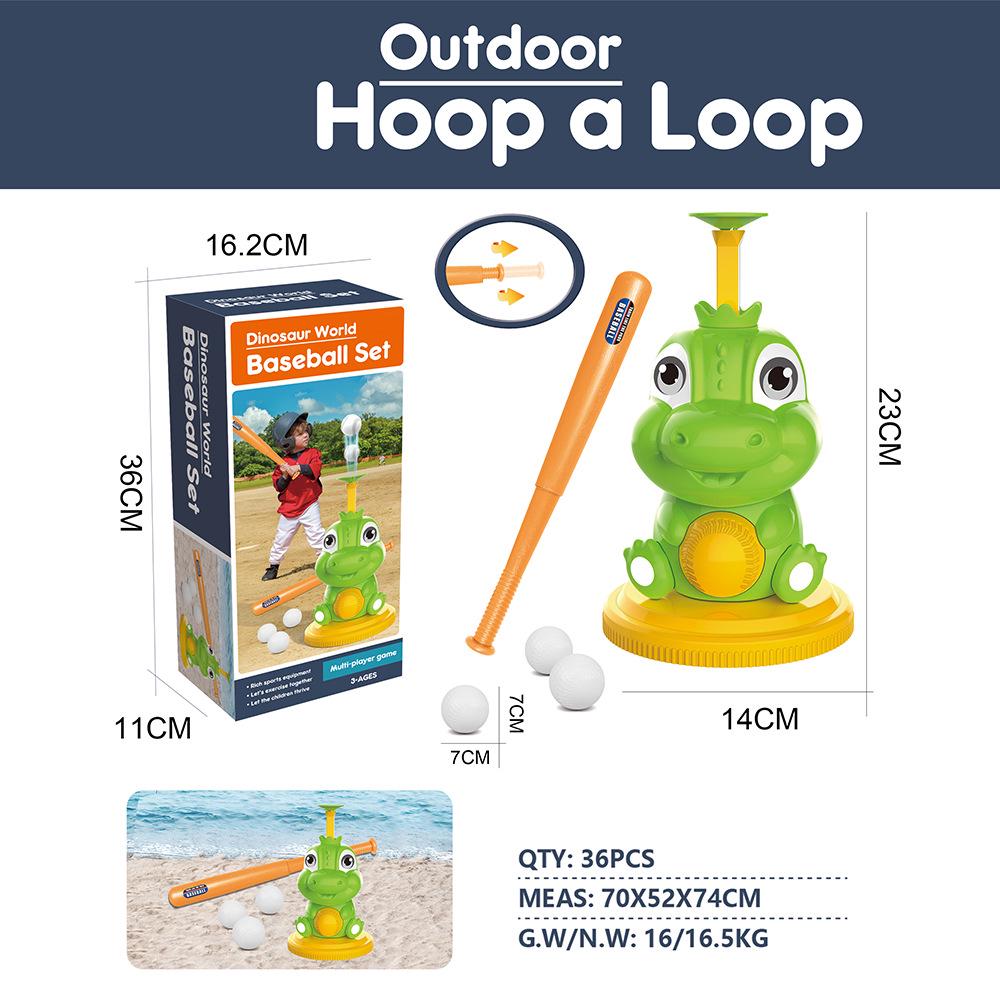 Dinosaur-Themed Baseball Catapult Set - Fun Outdoor Sports Toy Gift