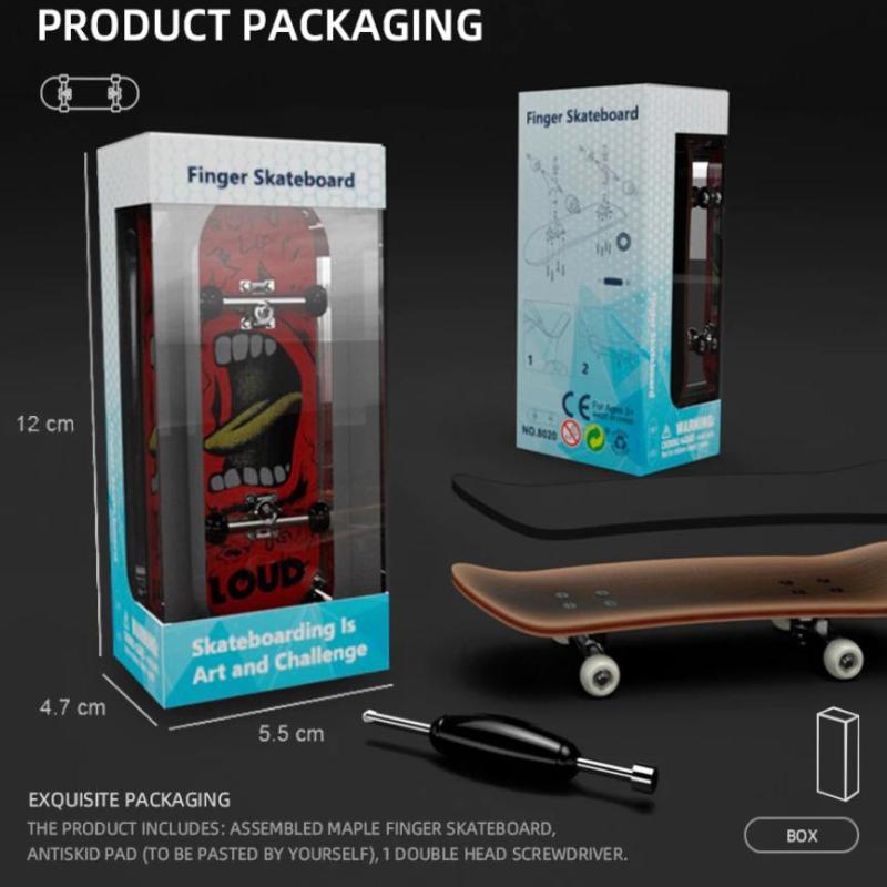 Finger Skateboard Toys Wooden Finger Scooter Professional Fingerboard Desk Toy For Adults Teens/Kids