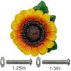 SnS Sunflower Vintage Kitchen Resin Drawer Pulls Cabinet Knobs Handles Country Home Decoration (Pack of 6)