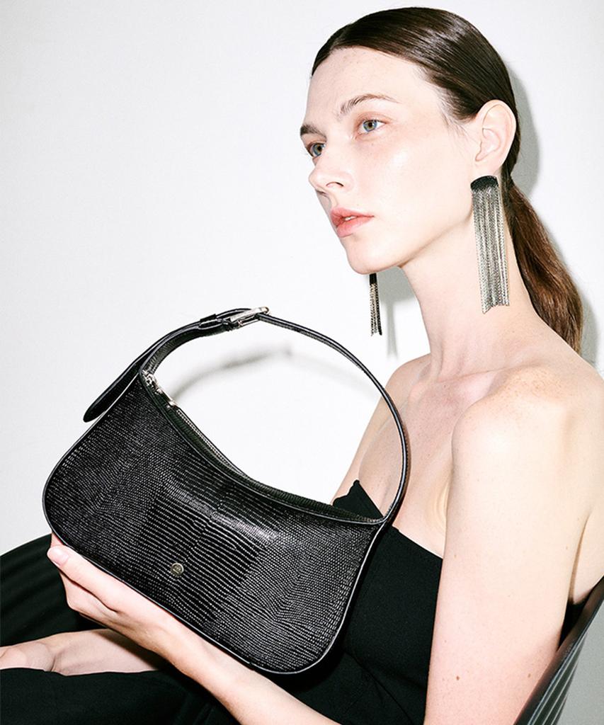 Addstudio Rosie Bag_Medium_Lizard Black