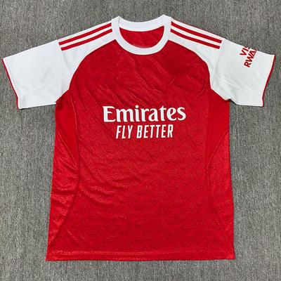 Arsenal Domácí Dres pro Fanoušky Krátký Rukáv Pánská Fotbalová Uniforma Bambusové Vlákno Zimní